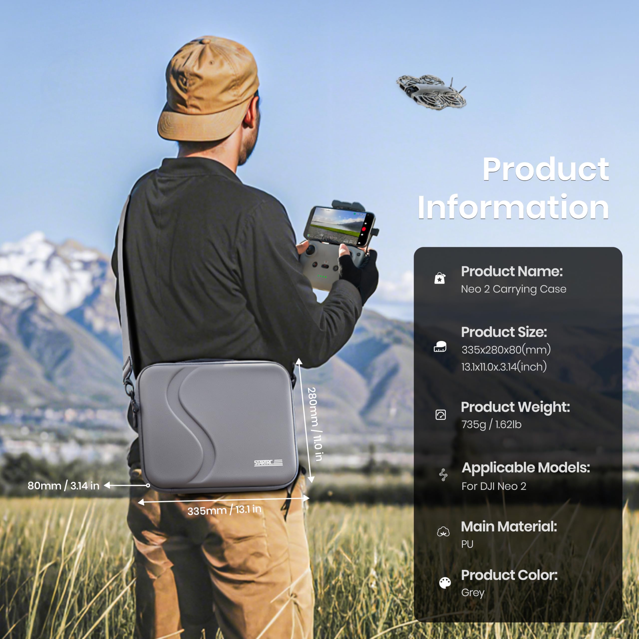 Carrying Case for DJI Neo 2 Ac - đánh giá và giá Drone Controller Hood
